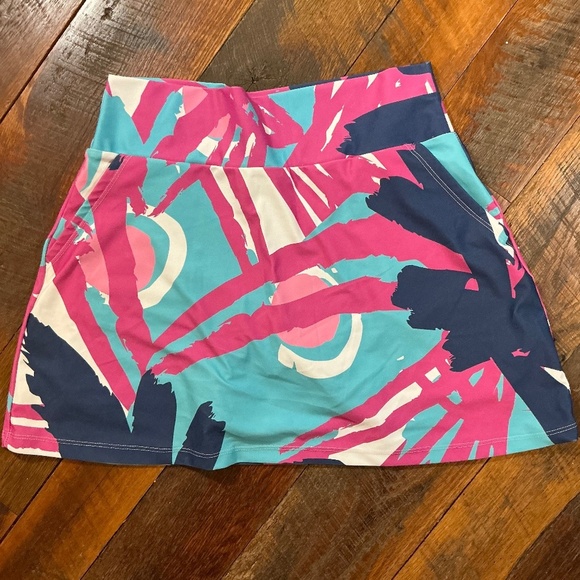 Tina+Jenna Pants - Tina + Jenna Blue Flounce Skort with Built-In Shorts – Large – Quick-Dry Active